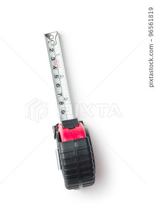 Industrial measuring tape isolated on white background. Industrial measuring tape isolated on white background. 96561819