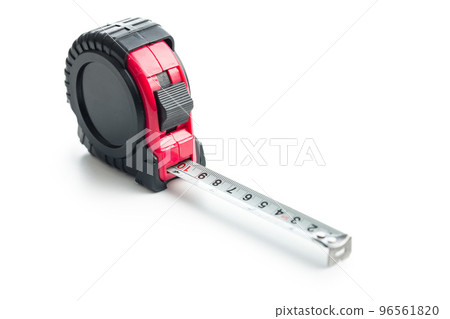 Industrial measuring tape isolated on white background. 96561820