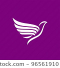 Dove, a symbol of peace and purity. The biblical symbol of the Holy Spirit. 96561910