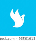 Dove, a symbol of peace and purity. The biblical symbol of the Holy Spirit. 96561913
