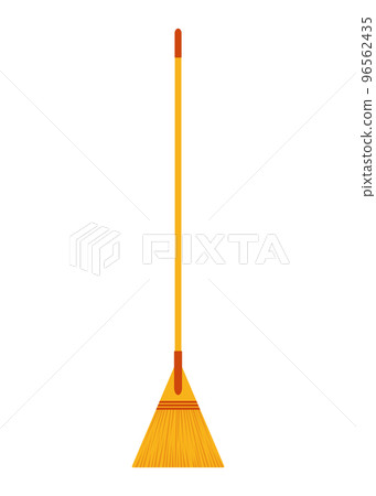 Broom mop icon. Hygiene handling equipment object illustration, household mop or housework broom tool isolated on white background 96562435