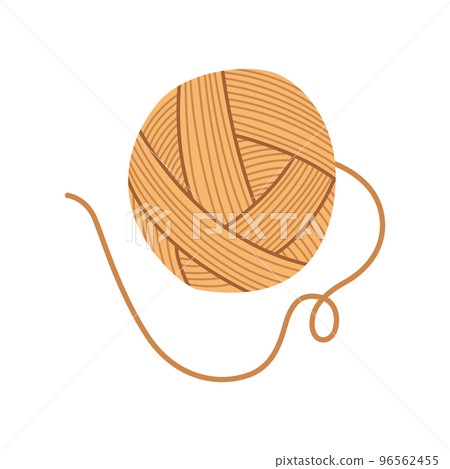 Tool for made knitted clothes. Ball of yarn for knitting. Sign or symbol of handcrafting equipment. Knitting handmade craft hobby Tool for made knitted clothes. Ball of yarn for knitting. Sign or symbol of handcrafting equipment. Knitting handmade craft hobby 96562455