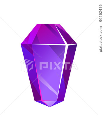 Jewelry gemstone. Precious stone or gem. Vector crystal icon. Isolated exquisite jewelry stone 96562456