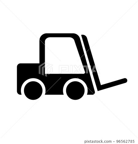 Forklift silhouette icon. Cargo handling. vector. 96562785