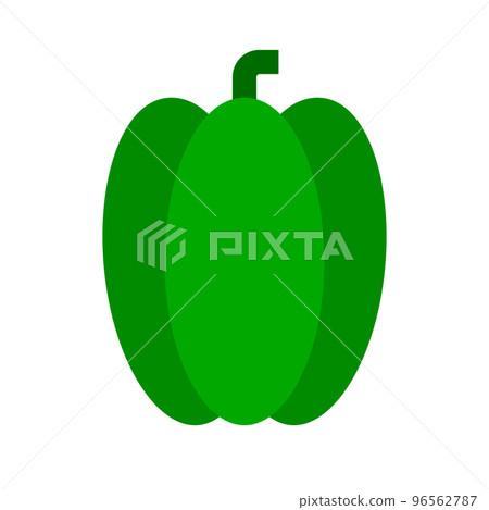 green pepper icon. paprika. Ingredients for vegetable dishes. vector. 96562787