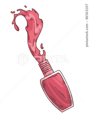 Manicure of nails. Nail polish. Element for banner or business card of beauty salon, manicurist isolated on white background Manicure of nails. Nail polish. Element for banner or business card of beauty salon, manicurist isolated on white background 96563207