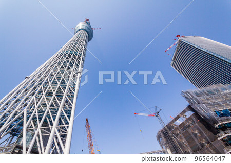 Tokyo Skytree under construction in Tokyo Tokyo Skytree under construction in Tokyo 96564047