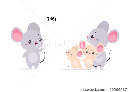 Little Mouse Showing They English Subject Pronoun for Educational Activity Vector Illustration Little Mouse Showing They English Subject Pronoun for Educational Activity Vector Illustration 96564687