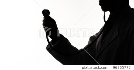 Doctor examination male silhouette Doctor examination male silhouette 96565772