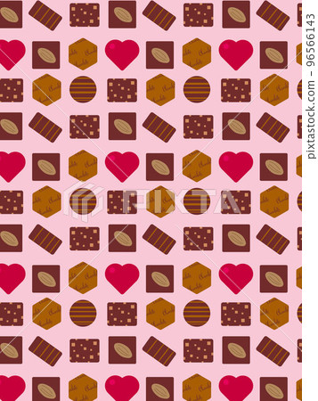 巧克力插圖圖案垂直 96566143