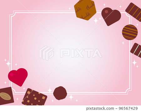 Chocolate illustration frame material horizontal Chocolate illustration frame material horizontal 96567429
