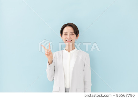 商務片女藍背 96567790