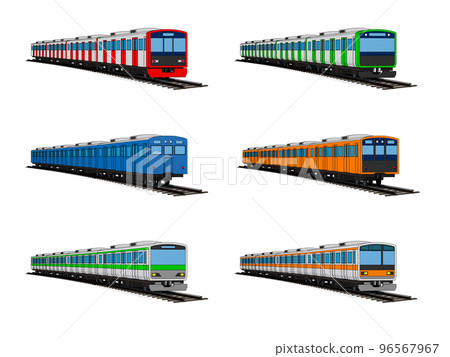 Train and track illustration vehicle railroad with mask 96567967
