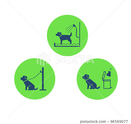 Pet manner icon set 96569077