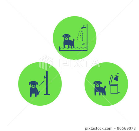 Pet manner icon set 96569078