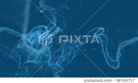 CG particles Light blue particles with the image of water 96569717