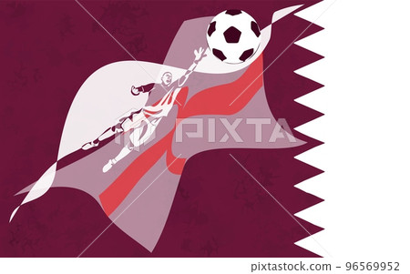 Football Player shooting a ball silhouette vector illustration Football Player shooting a ball silhouette vector illustration 96569952