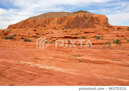 Amazing colors and shape of the Fire Wave rock Amazing colors and shape of the Fire Wave rock 96570328