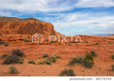Amazing colors and shape of the Fire Wave rock Amazing colors and shape of the Fire Wave rock 96570349