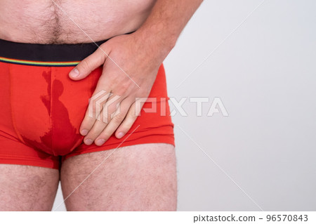 Man with prostate complication have problem with urinary incontinence.  96570843