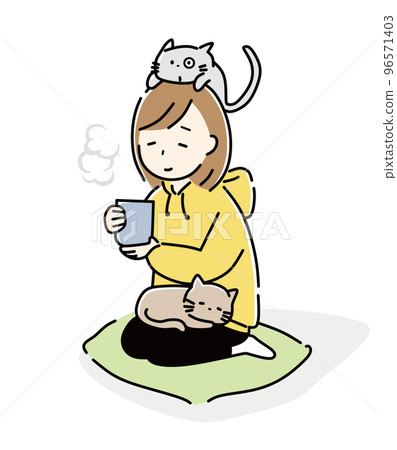 悠閒地休息的女人,沒有壓力 悠閒地休息的女人,沒有壓力 96571403