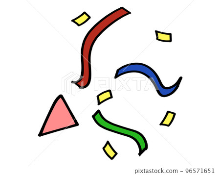 Colorful cracker illustration material 96571651