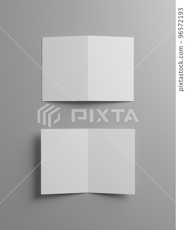 Open white bifold leaflet, brochure, catalogue mockup 96572193