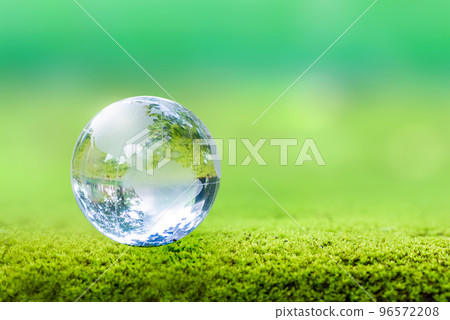 3D illustration Renewable energy concept Earth Day or environmental protection Protect the forests that grow on the ground and help save the planet. 96572208
