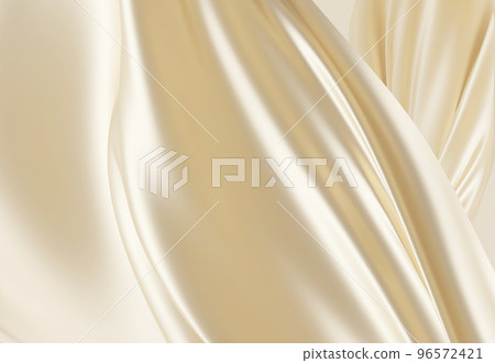優雅的金色緞面絲綢波浪質感 96572421