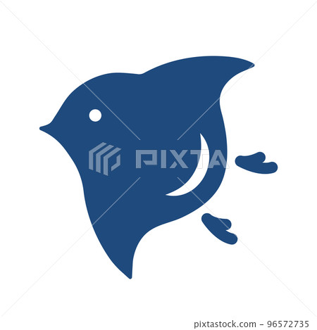 千鳥。用於新年和新年問候的日式材料。日本矢量圖。慶祝活動，日本傳統活動，新年，新年，新年賀卡材料。 96572735