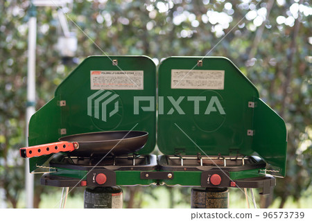 Camp kitchen utensils image of an outdoor kitchen 96573739