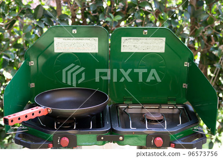 Camp kitchen utensils image of an outdoor kitchen 96573756