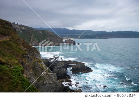 Punta socastro cliffs and Atlantic ocean, Galicia, Spain Punta socastro cliffs and Atlantic ocean, Galicia, Spain 96573834