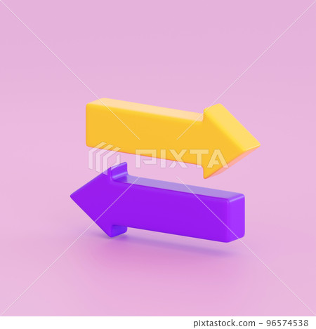 3d exchange linear arrow. Stock exchange, business investment, trading and finance concept. Realistic 3d high quality render 96574538