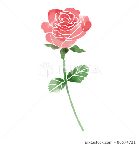 水彩玫瑰圖 96574721