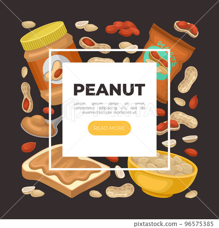 Peanut web banner template. Natural nutritional product landing page, website cartoon vector Peanut web banner template. Natural nutritional product landing page, website cartoon vector 96575385