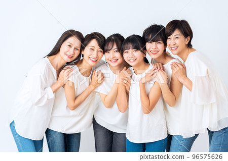 Female beauty multi-generation beauty young middle senior skin care Female beauty multi-generation beauty young middle senior skin care 96575626