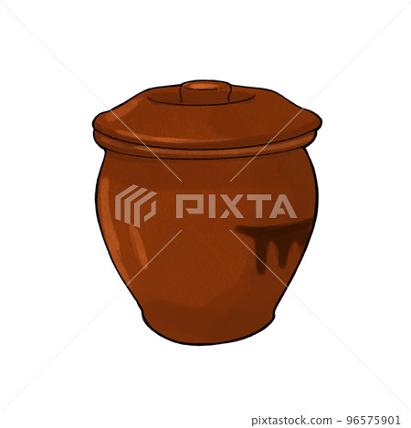 Tokoname pot illustration Tokoname pot illustration 96575901