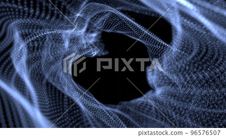 VJ particle wave point set business pattern blue [different version available] 96576507