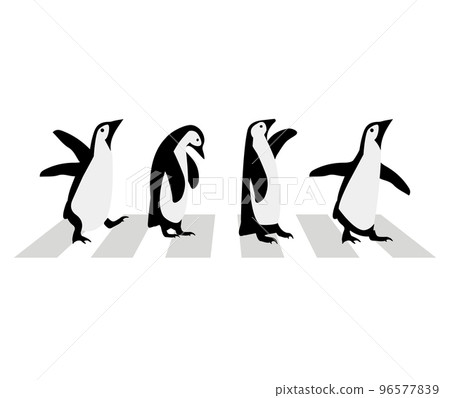 Cute penguins with crosswalk cartoon Cute penguins with crosswalk cartoon 96577839