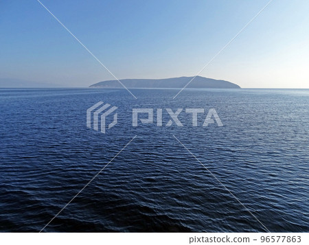 View from the ferryboat Valbiska-Merag, connection from the shore to Krk island, Croatia View from the ferryboat Valbiska-Merag, connection from the shore to Krk island, Croatia 96577863