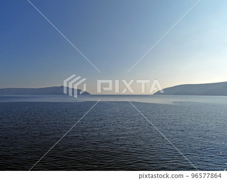 View from the ferryboat Valbiska-Merag, connection from the shore to Krk island, Croatia View from the ferryboat Valbiska-Merag, connection from the shore to Krk island, Croatia 96577864