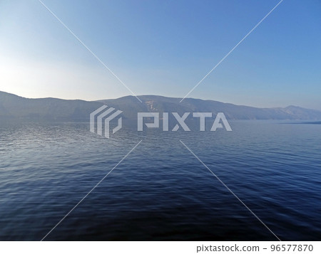 View from the ferryboat Valbiska-Merag, connection from the shore to Krk island, Croatia View from the ferryboat Valbiska-Merag, connection from the shore to Krk island, Croatia 96577870