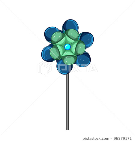 vane pinwheel toy cartoon vector illustration 96579171