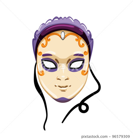 costume carnival mask cartoon vector illustration costume carnival mask cartoon vector illustration 96579309