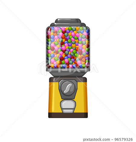 vending bubblegum machine cartoon vector illustration 96579326