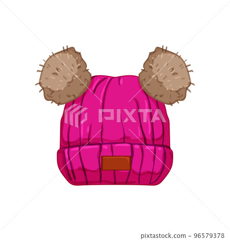 cold winter hat kid cartoon vector illustration 96579378