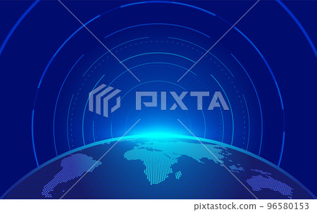 Dot line link mesh digital globe internationalization globalization concept 96580153