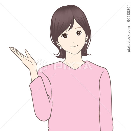 一個女人的插圖素材來指導 96580864