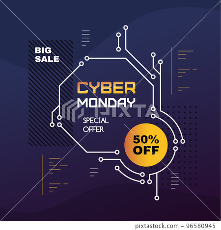 Promotional sale banner template design 96580945